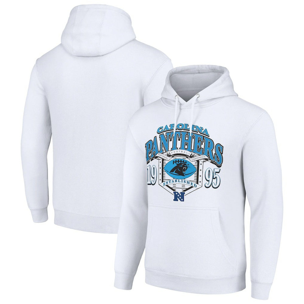 Carolina Panthers Starter 80s Retro Pullover Hoodie - White - NFL