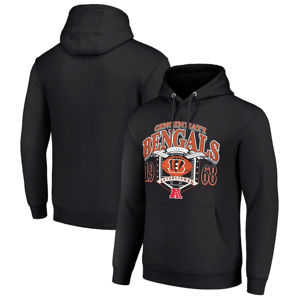 Cincinnati Bengals Starter 80s Retro Pullover Hoodie - Black - NFL