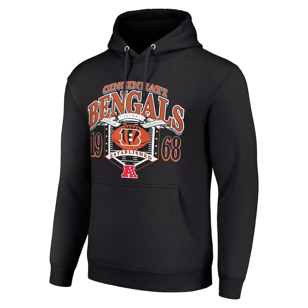 Cincinnati Bengals Starter 80s Retro Pullover Hoodie - Black - NFL