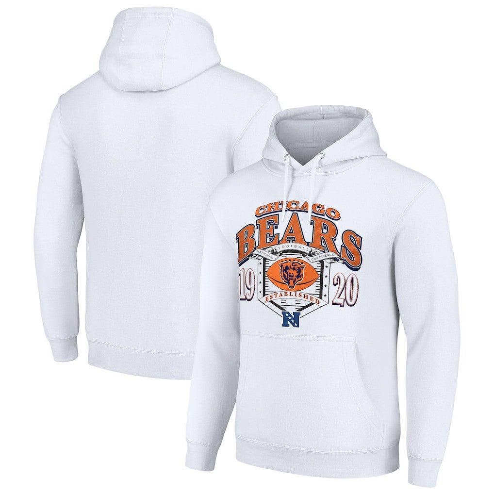Chicago Bears Starter 80s Retro Pullover Hoodie - White - NFL