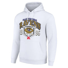 Baltimore Ravens Starter 80s Retro Pullover Hoodie - White - NFL