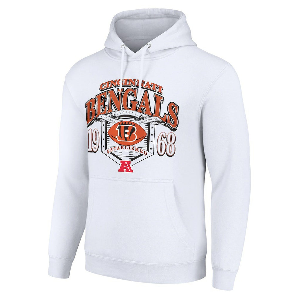 Cincinnati Bengals Starter 80s Retro Pullover Hoodie - White - NFL