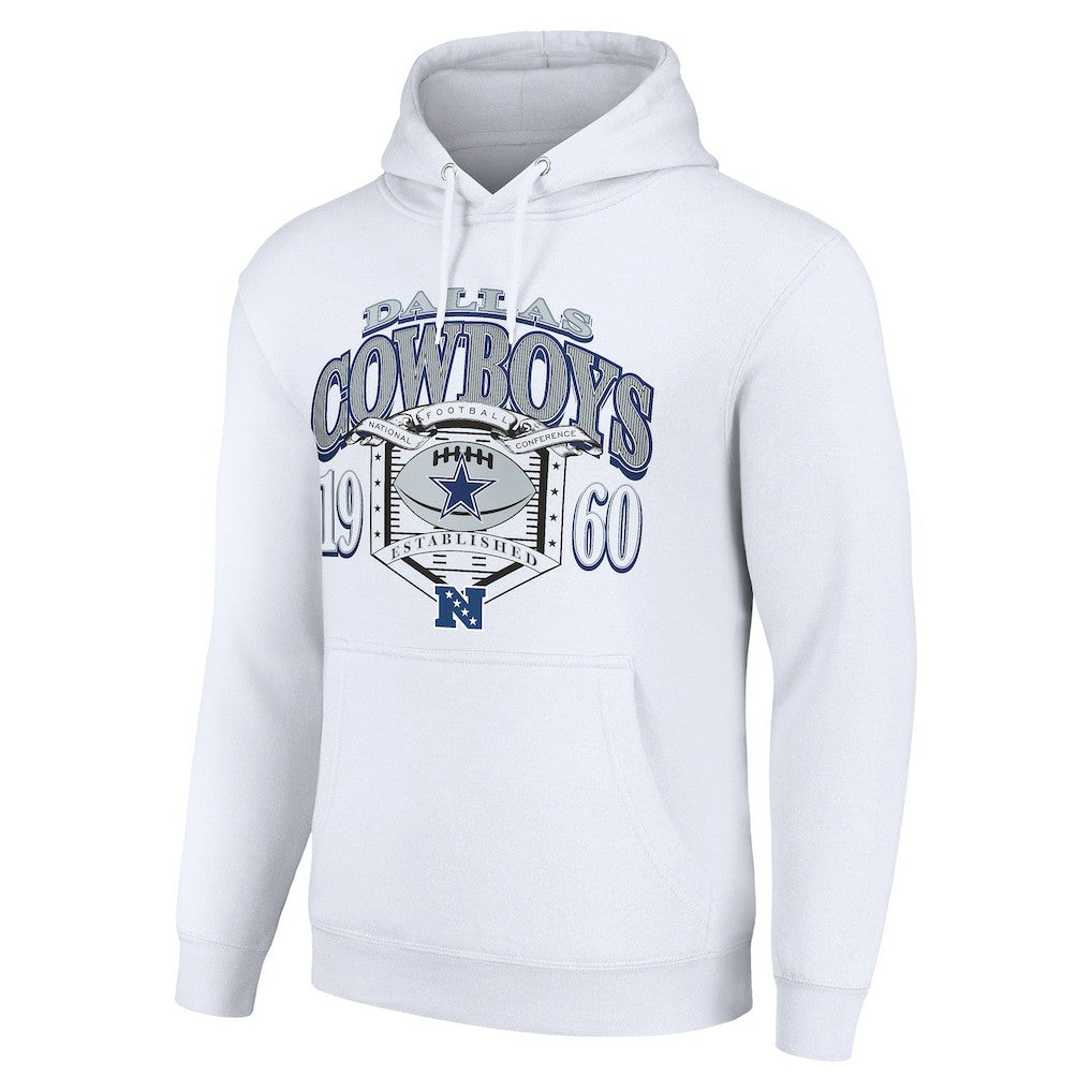 Dallas Cowboys Starter 80s Retro Pullover Hoodie - White - NFL