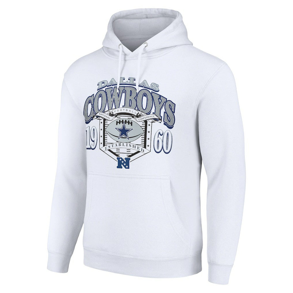 Dallas Cowboys Starter 80s Retro Pullover Hoodie - White - NFL