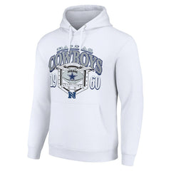 Dallas Cowboys Starter 80s Retro Pullover Hoodie - White - NFL
