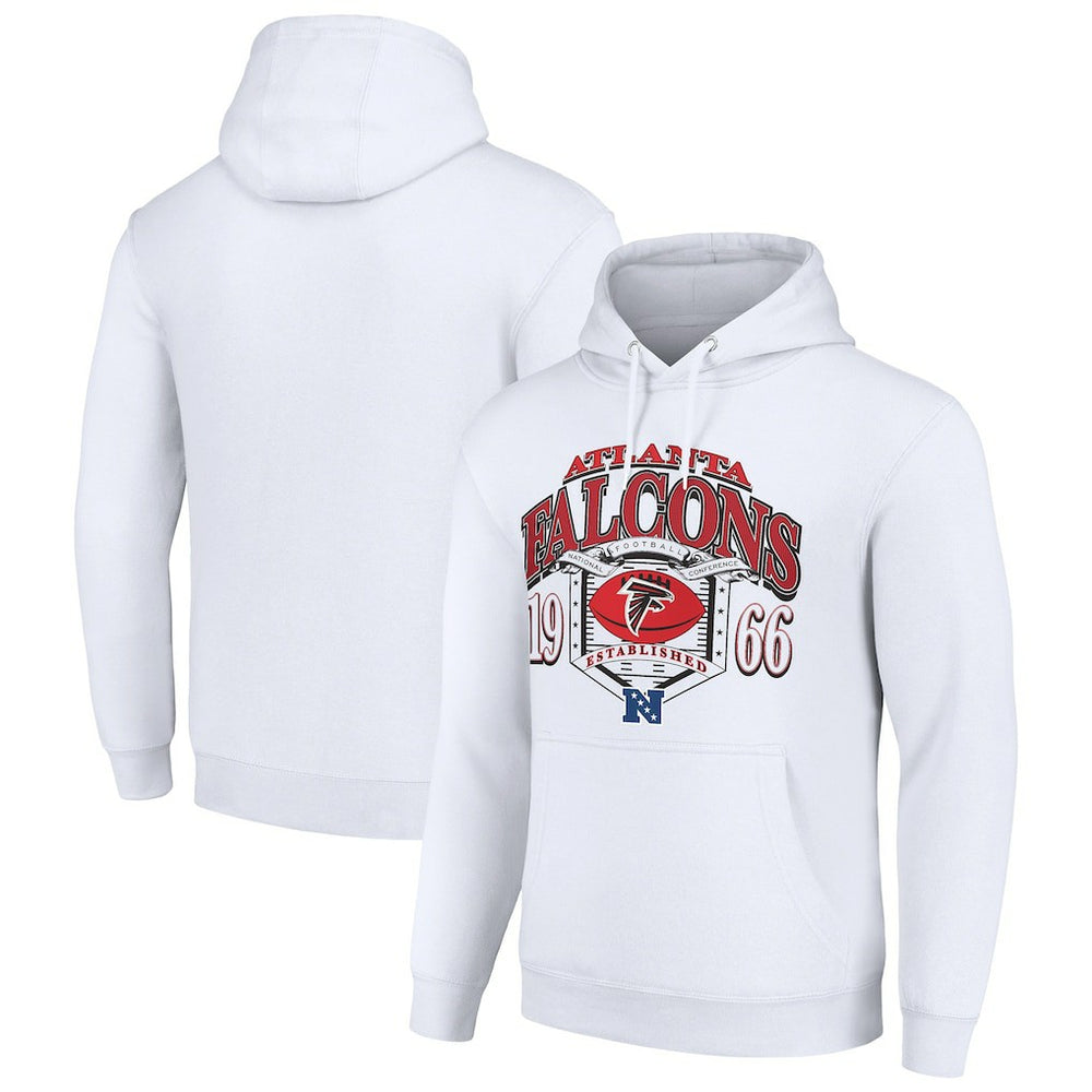 Atlanta Falcons Starter 80s Retro Pullover Hoodie - White - NFL
