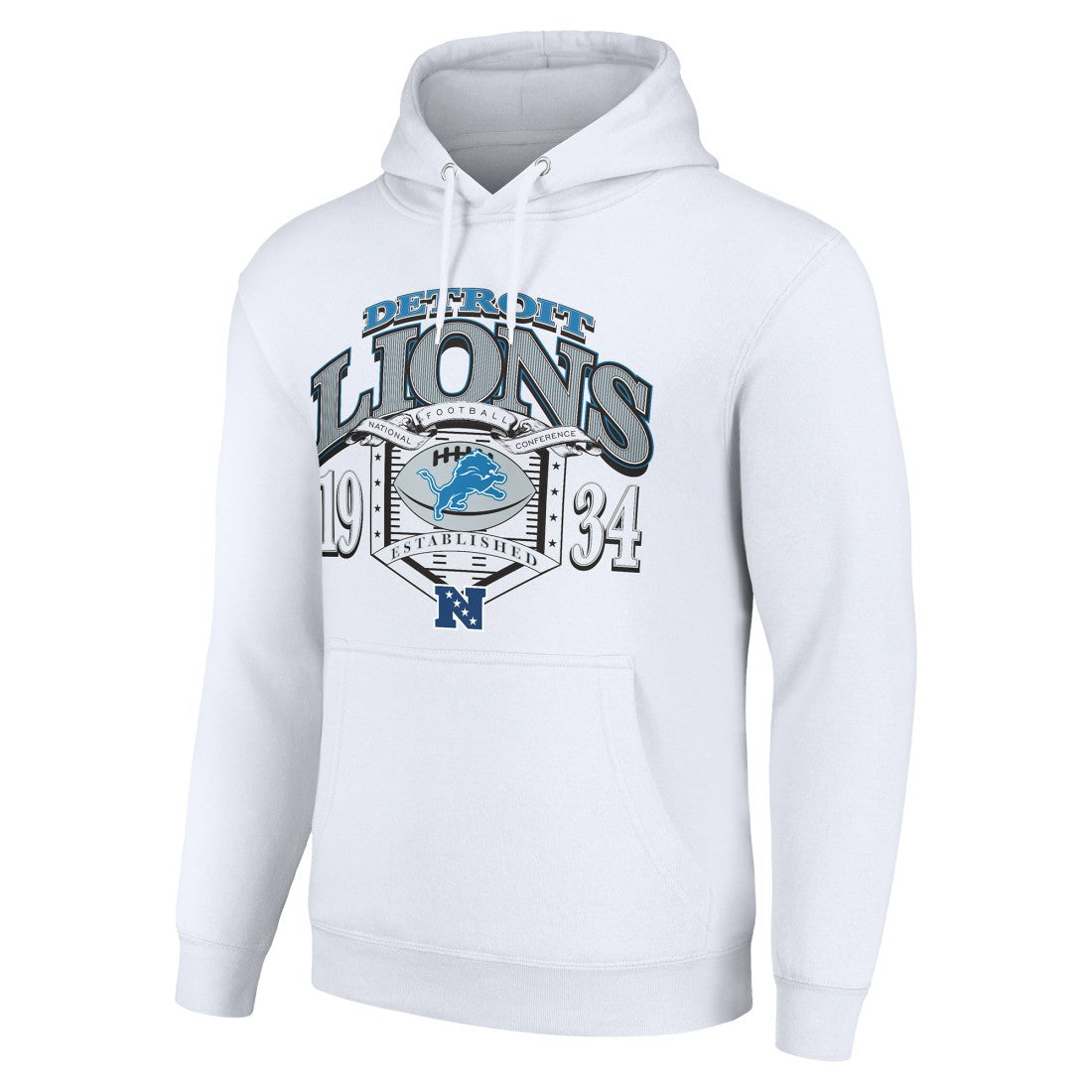 Detroit Lions Starter 80s Retro Pullover Hoodie - White - NFL