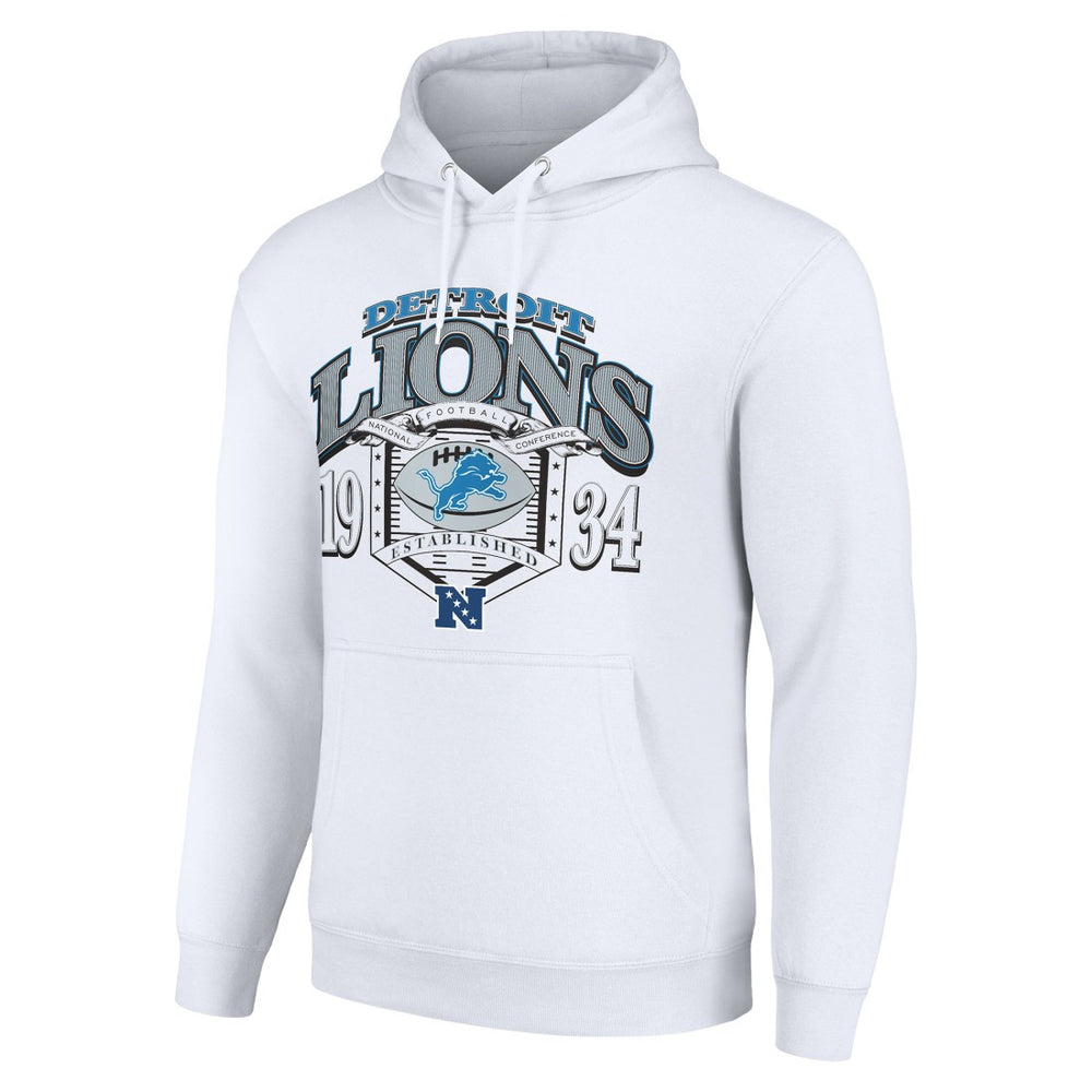 Detroit Lions Starter 80s Retro Pullover Hoodie - White - NFL