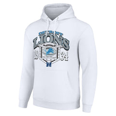 Detroit Lions Starter 80s Retro Pullover Hoodie - White - NFL