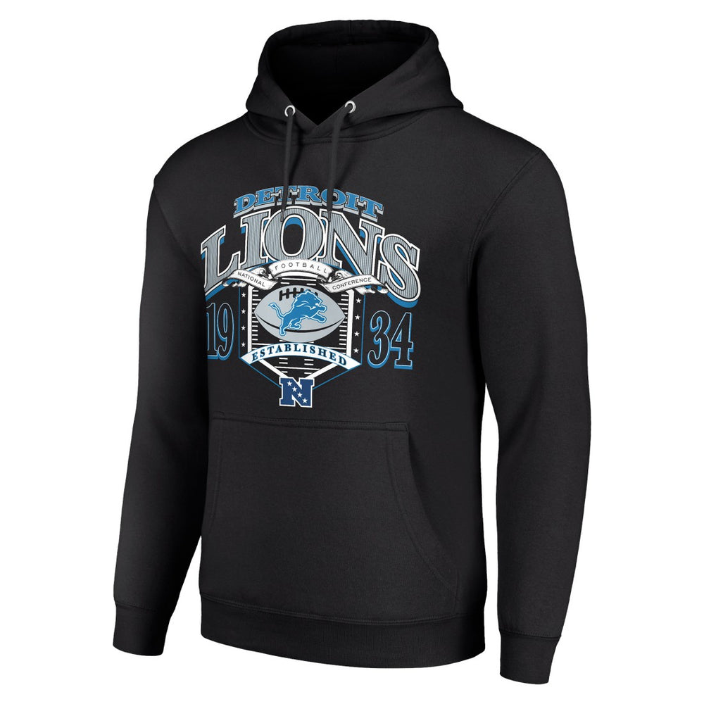 Detroit Lions Starter 80s Retro Pullover Hoodie - Black - NFL
