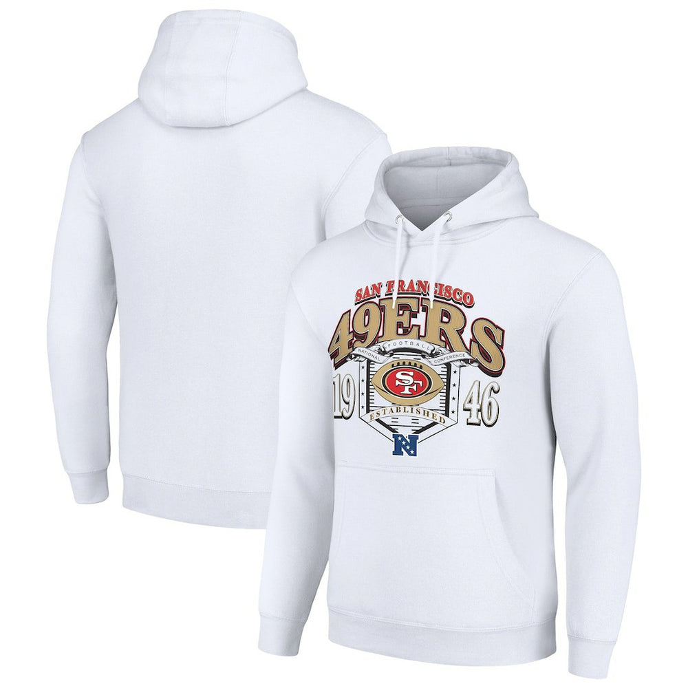 San Francisco 49ers Starter 80s Retro Pullover Hoodie - White - NFL