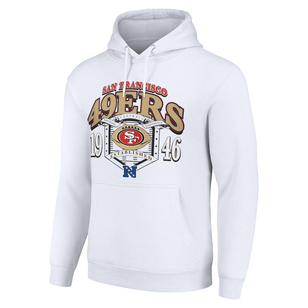 San Francisco 49ers Starter 80s Retro Pullover Hoodie - White - NFL