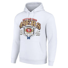 San Francisco 49ers Starter 80s Retro Pullover Hoodie - White - NFL