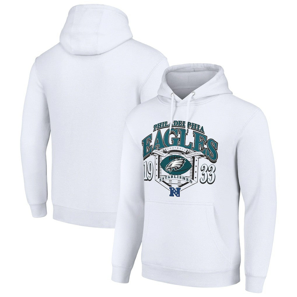 Philadelphia Eagles Starter 80s Retro Pullover Hoodie - White - NFL