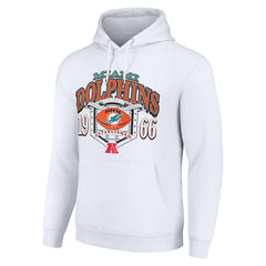 Miami Dolphins Starter 80s Retro Pullover Hoodie - White - NFL