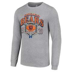 Chicago Bears Starter Retro Long Sleeve Graphic T-Shirt - Heather Gray - NFL