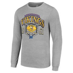 Minnesota Vikings Starter Retro Long Sleeve Graphic T-Shirt - Heather Gray - NFL