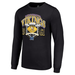 Minnesota Vikings Starter Retro Long Sleeve Graphic T-Shirt - Black - NFL