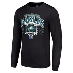 Philadelphia Eagles Starter Retro Long Sleeve Graphic T-Shirt - Black - NFL