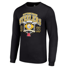 Pittsburgh Steelers Starter Retro Long Sleeve Graphic T-Shirt - Black - NFL
