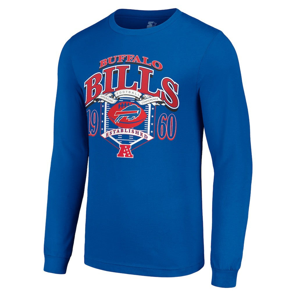Buffalo Bills Starter Retro Long Sleeve Graphic T-Shirt - Royal - NFL