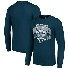 Dallas Cowboys Starter Retro Long Sleeve Graphic T-Shirt - Navy - NFL