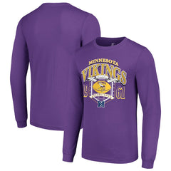 Minnesota Vikings Starter Retro Long Sleeve Graphic T-Shirt - Purple - NFL