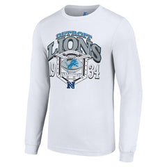 Detroit Lions Starter Retro Long Sleeve Graphic T-Shirt - White - NFL