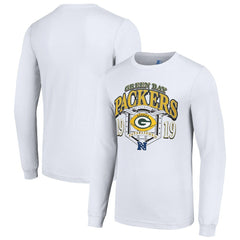 Green Bay Packers Starter Retro Long Sleeve Graphic T-Shirt - White - NFL