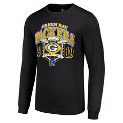 Green Bay Packers Starter Retro Long Sleeve Graphic T-Shirt - Black - NFL