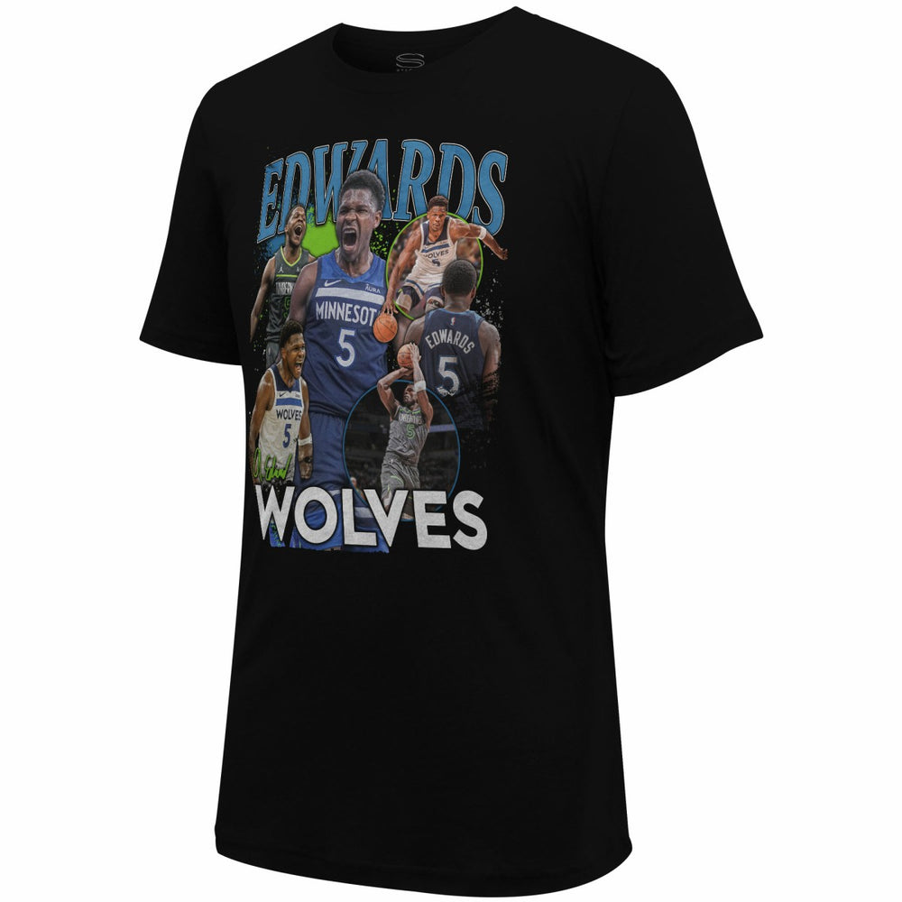 Anthony Edwards Minnesota Timberwolves Stadium Essentials Unisex Player Crossroads T-Shirt Black