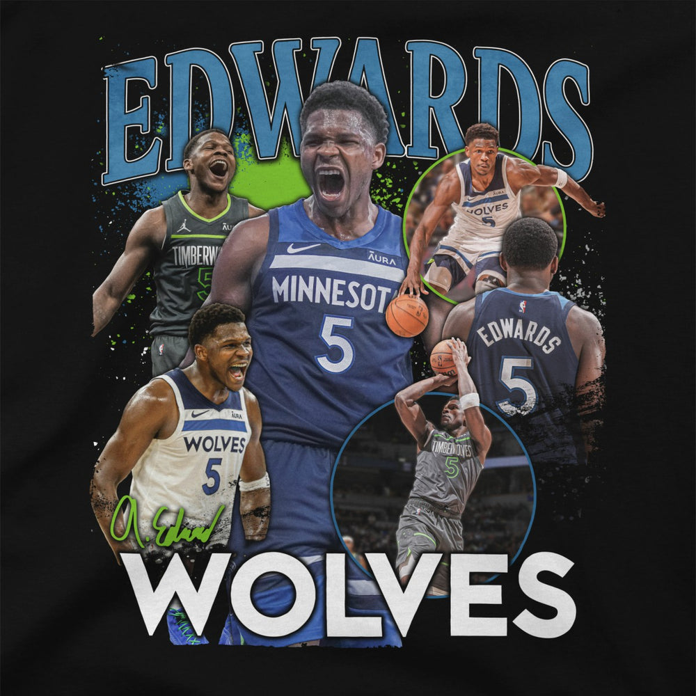 Anthony Edwards Minnesota Timberwolves Stadium Essentials Unisex Player Crossroads T-Shirt Black