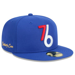 New Era Philadelphia 76ers 2024/25 City Edition Alternate 59FIFTY Fitted Hat Royal