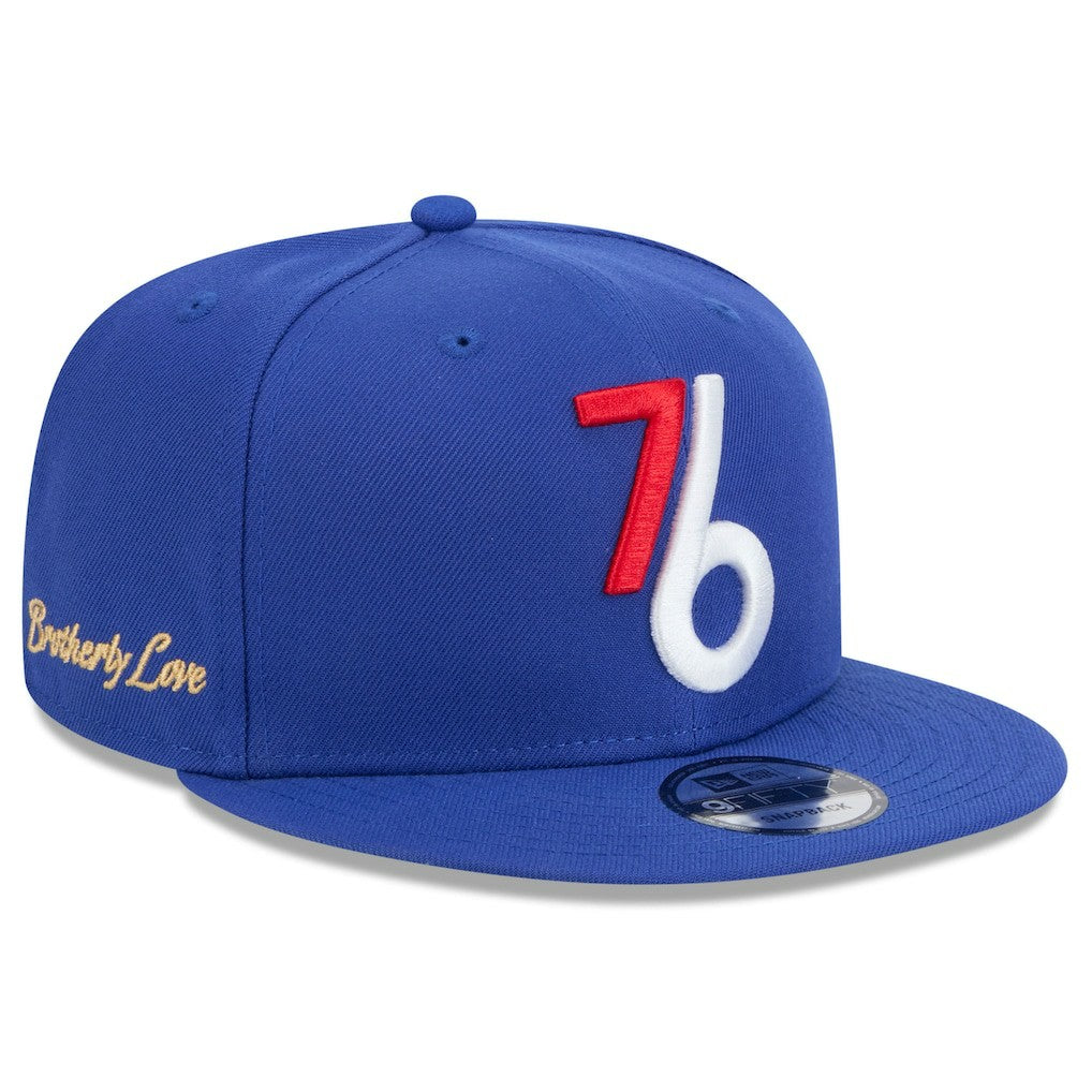 New Era Philadelphia 76ers 2024/25 City Edition Alternate 9FIFTY Snapback Hat Royal