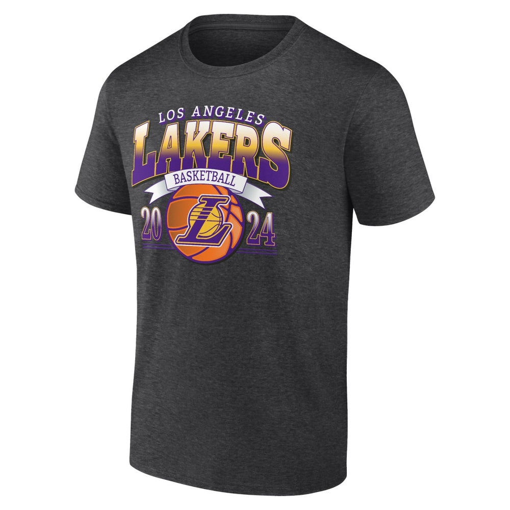 Los Angeles Lakers Fast Break Finisher T-Shirt Charcoal