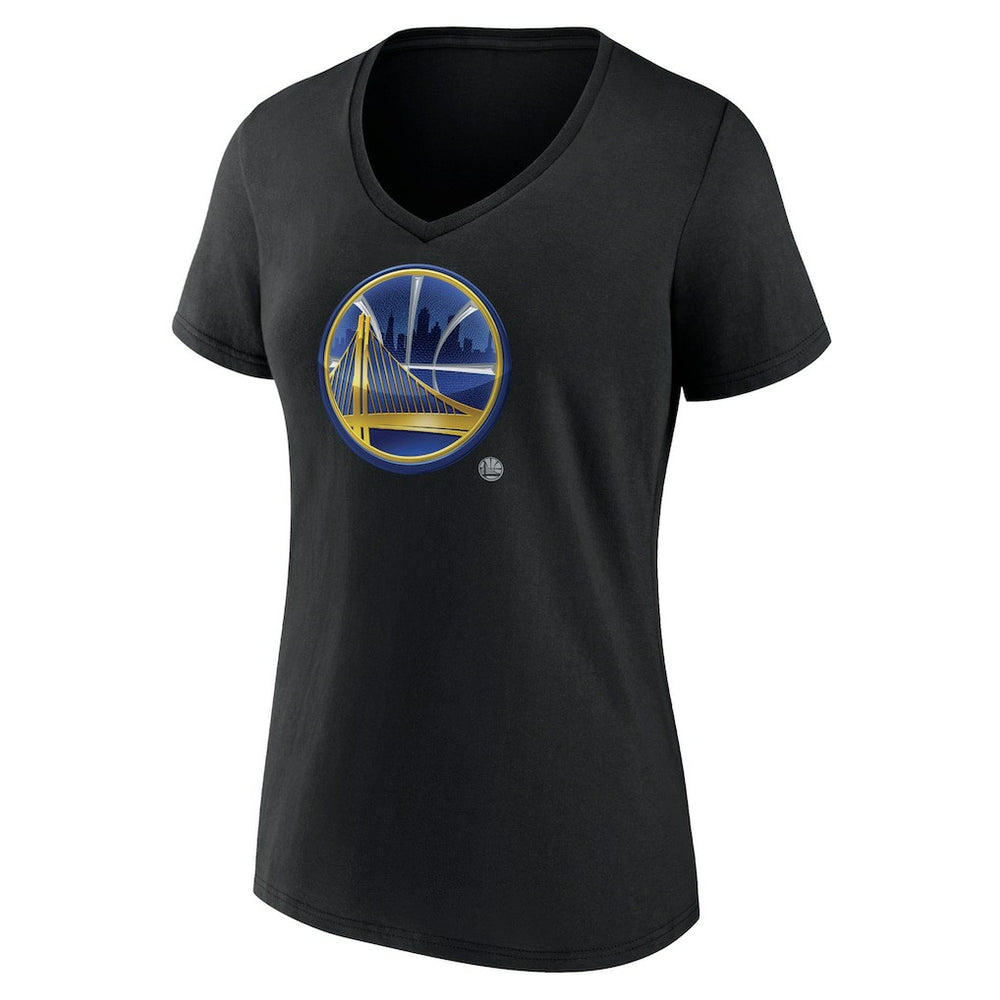 Golden State Warriors Women's Midnight Mascot V-Neck T-Shirt Black