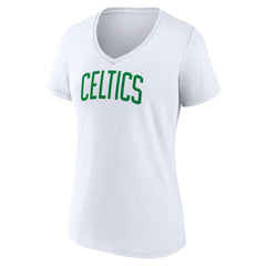 Boston Celtics Women's Wordmark Home V-Neck T-Shirt White