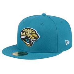 Jacksonville Jaguars New Era Throwback Logo Omaha 59FIFTY Fitted Hat - Teal - NFL