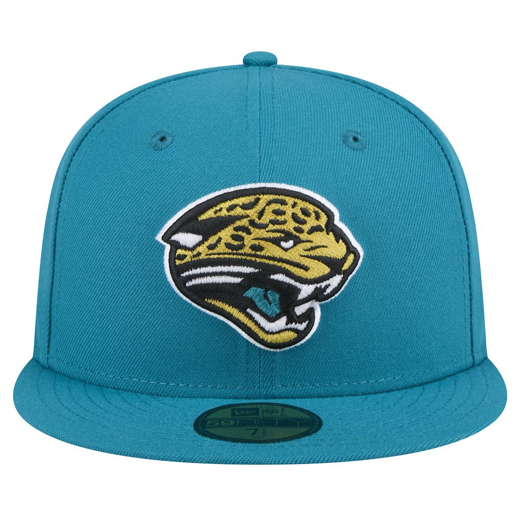 Jacksonville Jaguars New Era Throwback Logo Omaha 59FIFTY Fitted Hat - Teal - NFL
