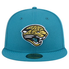 Jacksonville Jaguars New Era Throwback Logo Omaha 59FIFTY Fitted Hat - Teal - NFL