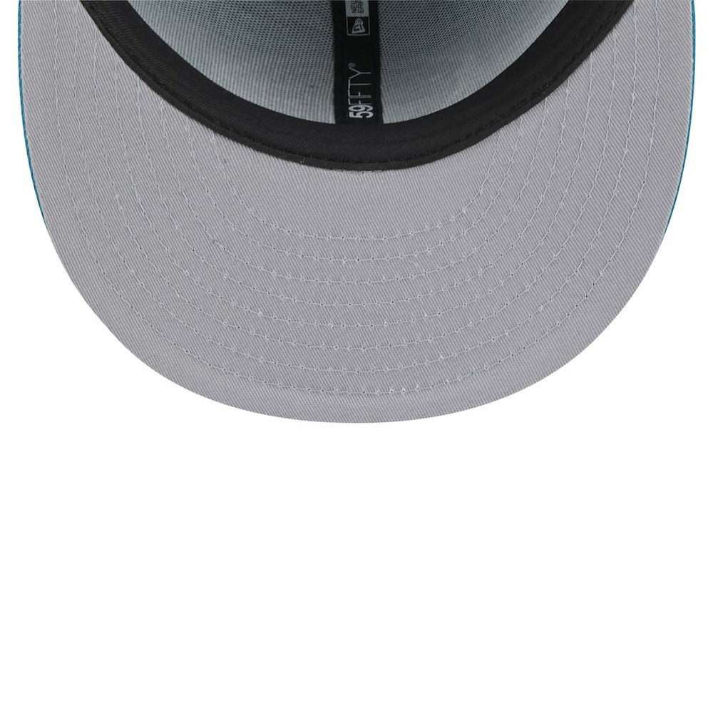 Jacksonville Jaguars New Era Throwback Logo Omaha 59FIFTY Fitted Hat - Teal - NFL