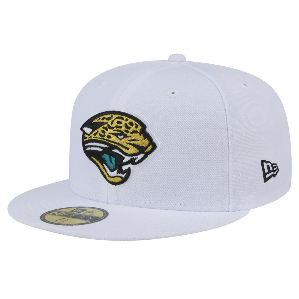 Jacksonville Jaguars New Era Throwback Logo Omaha 59FIFTY Fitted Hat - White - NFL