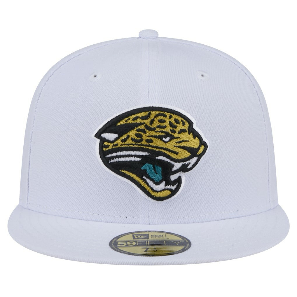 Jacksonville Jaguars New Era Throwback Logo Omaha 59FIFTY Fitted Hat - White - NFL