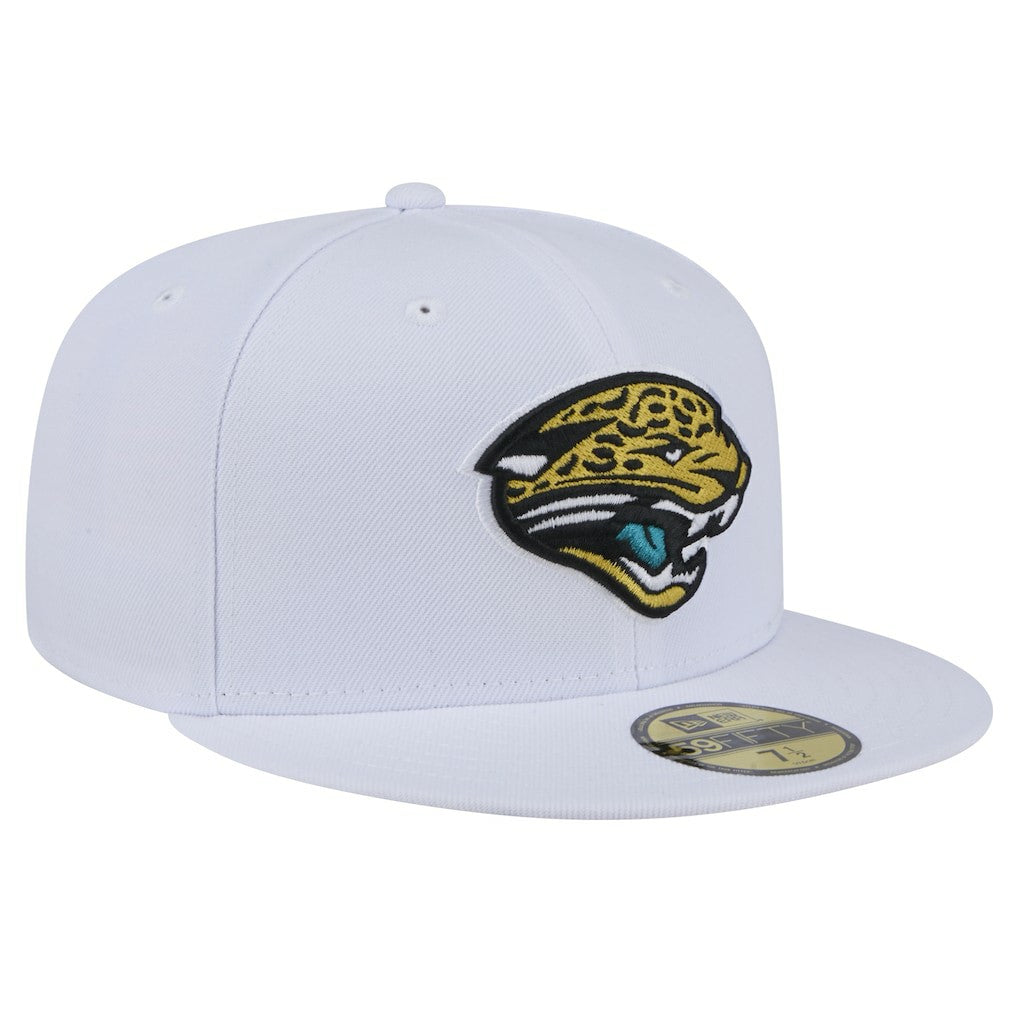 Jacksonville Jaguars New Era Throwback Logo Omaha 59FIFTY Fitted Hat - White - NFL