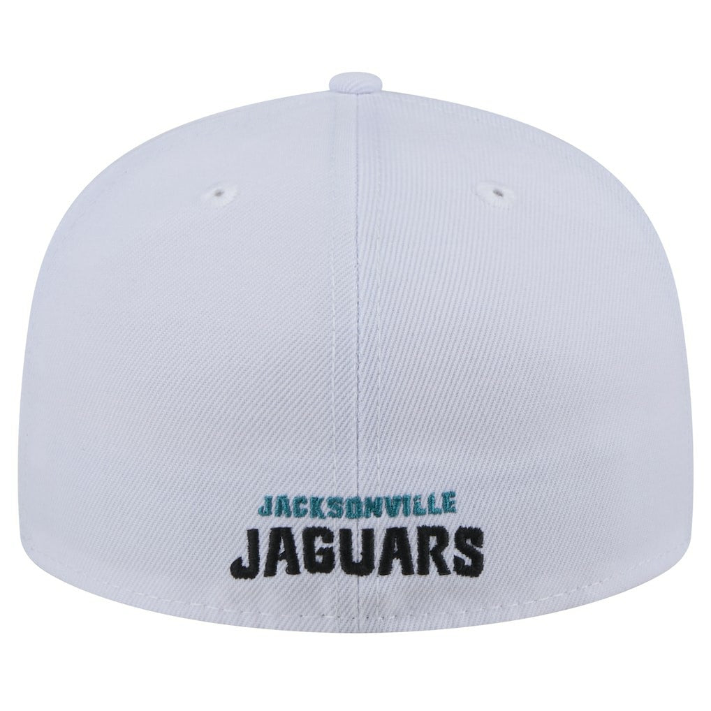 Jacksonville Jaguars New Era Throwback Logo Omaha 59FIFTY Fitted Hat - White - NFL