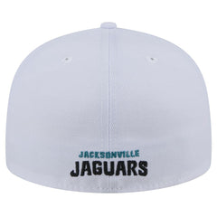 Jacksonville Jaguars New Era Throwback Logo Omaha 59FIFTY Fitted Hat - White - NFL