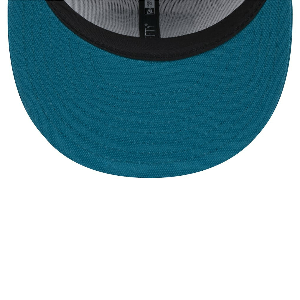Jacksonville Jaguars New Era Throwback Logo Flipside Two-Tone 59FIFTY Fitted Hat - White/Teal - NFL