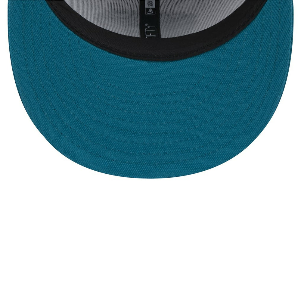 Jacksonville Jaguars New Era Throwback Logo Flipside Two-Tone 59FIFTY Fitted Hat - White/Teal - NFL