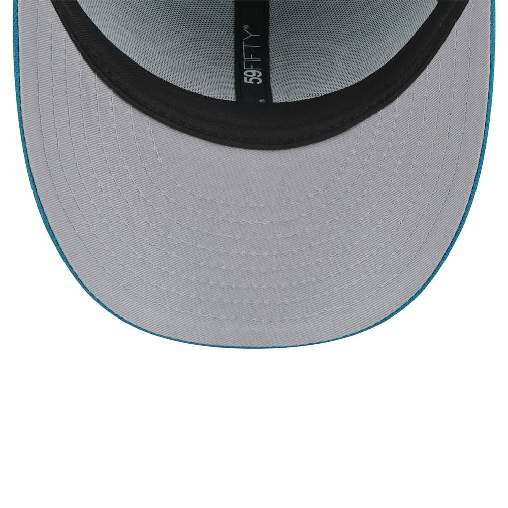 Jacksonville Jaguars New Era Throwback Logo Omaha Low Profile 59FIFTY Fitted Hat - Teal - NFL
