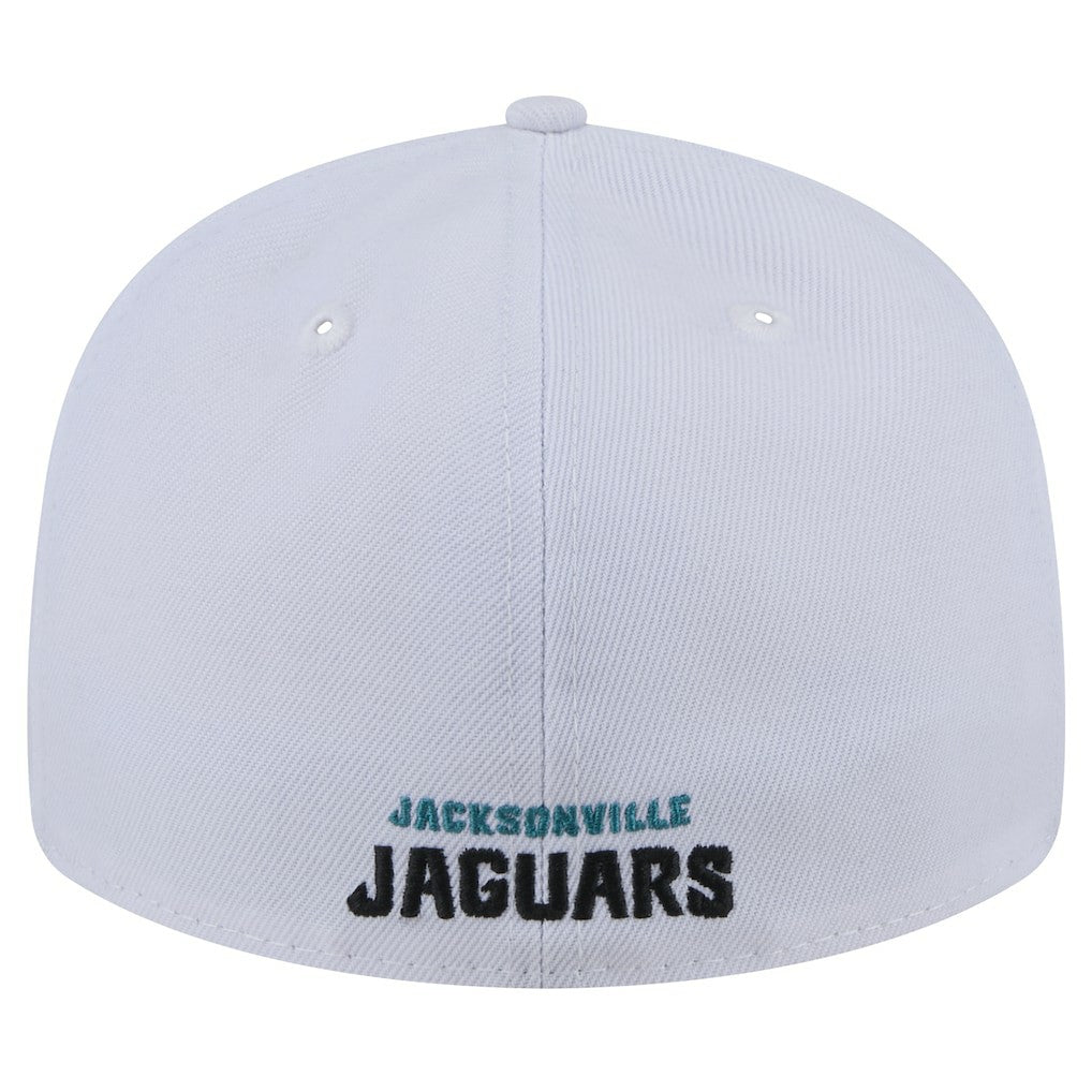 Jacksonville Jaguars New Era Throwback Logo Omaha Low Profile 59FIFTY Fitted Hat - White - NFL